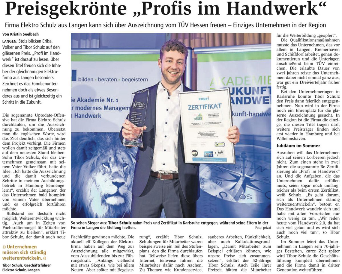 Preisgekrönte – Profis im Handwerk